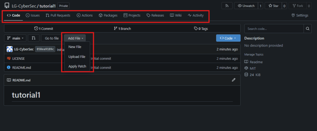 Repository overview.