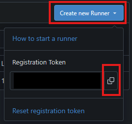 Create new runner in Gitea webUI.