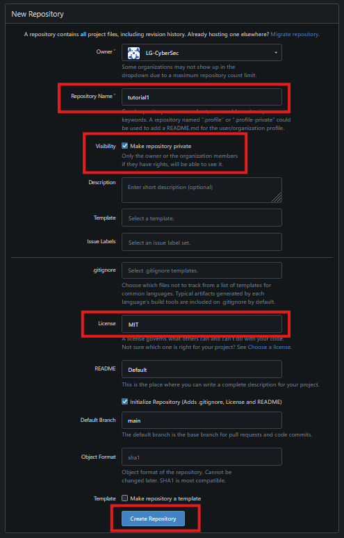 Repository inital settings.